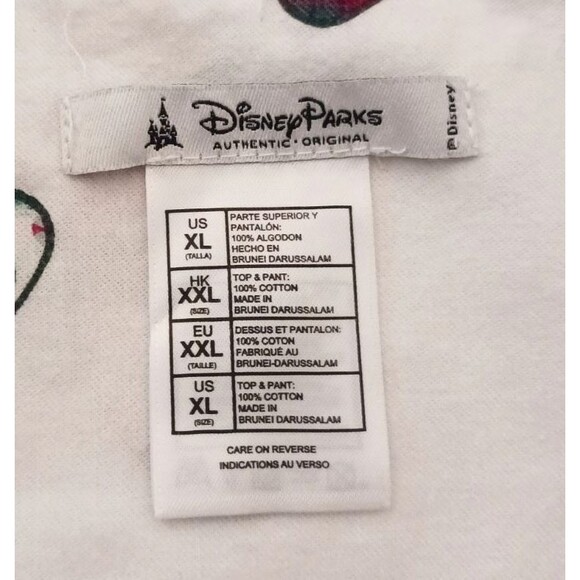 Disney Parks XMAS PJ Set Minnie Bows Cotton Flannel L/S Drawstring XL - Picture 8 of 9